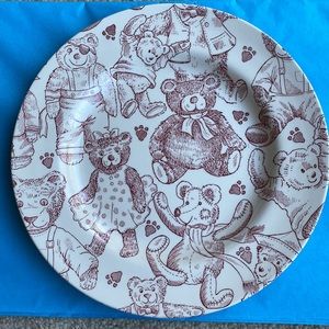 Vintage SPODE Copeland and Garrett Porcelain Bear Plates - set of 2 plates.